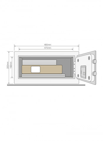High Security Motorised Safe (Laptop) Black 30.5x20cm
