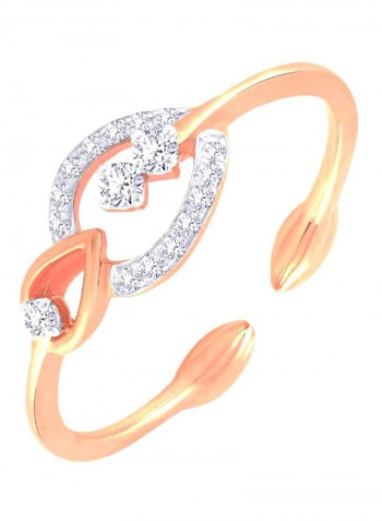 18 Karat Gold Ring With Diamond