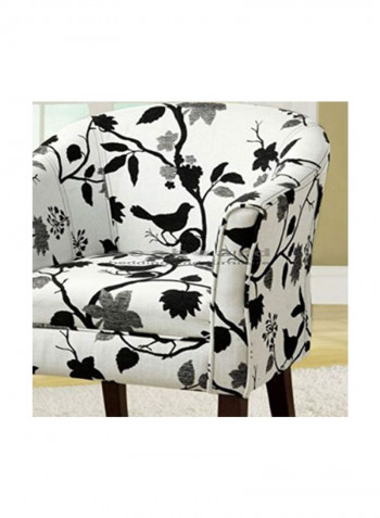 Upholstered Accent Chair White/Black