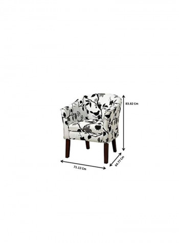 Upholstered Accent Chair White/Black