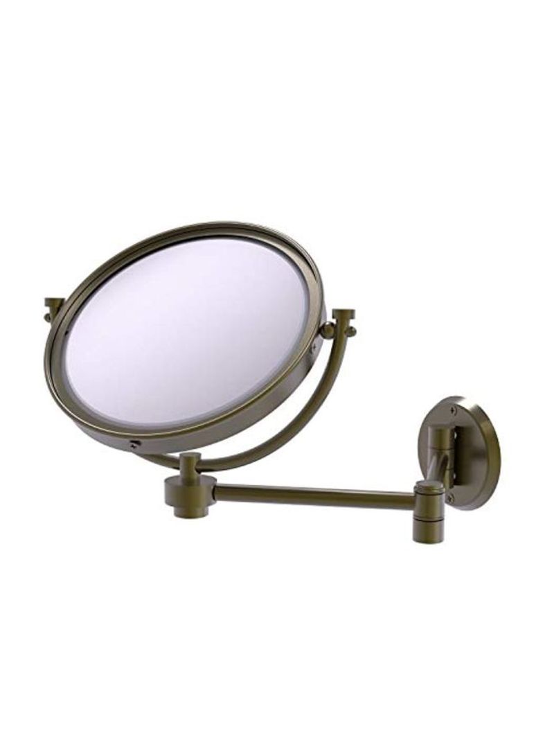 Wall Mounted 5X Magnification Make-Up Mirror Gold 8inch