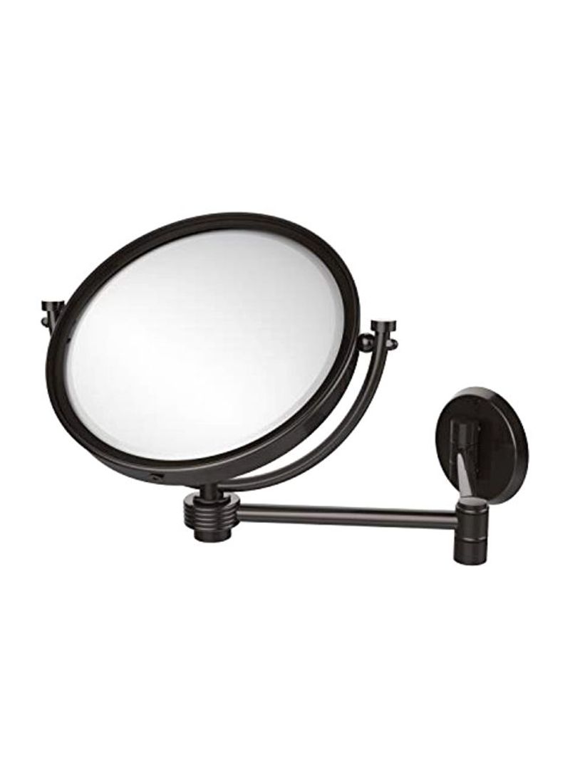 Wall Mounted Mirror With 5X Magnification Silver 8inch