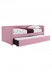Lindsey Twin Day Trundle Beds With Mattress Pink 225 x 98centimeter