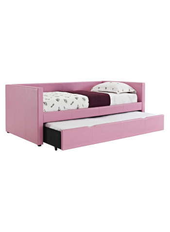 Lindsey Twin Day Trundle Beds With Mattress Pink 225 x 98centimeter