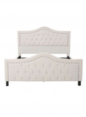 Livi Upholstered Bed Frame And Headboard Set With Mattress Grey 90 x 200centimeter