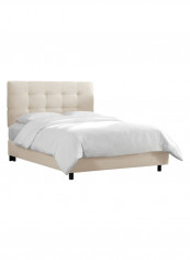 Skyline Tufted Bed With Mattress Off White 160 x 200centimeter