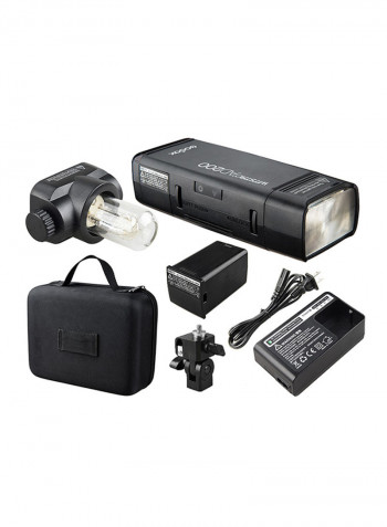 Pocket Flash Portable Mini TTL Speedlite With 2 Light Heads Black