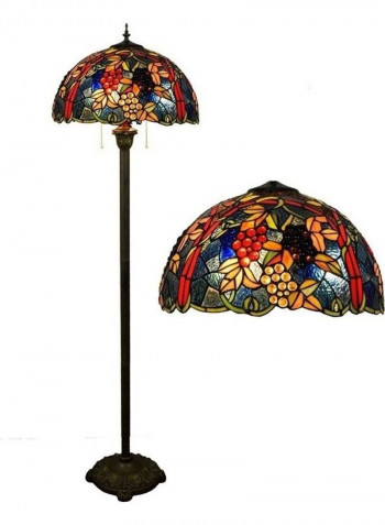 Retro Stained Glass Floor Lamp Multicolour