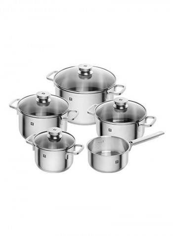 5-Piece Cookware Set Silver 5-teiligcm