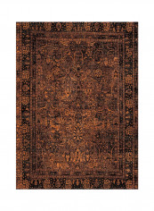 High Quality Stylish Carpet Black/Orange 1x2meter