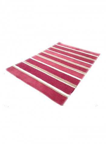 Wool Area Rug Pink/Silver 200x300centimeter
