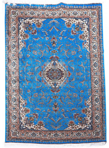 Al Fuad Machine Made Silk Iranian Carpets Multicolour 150x225cm