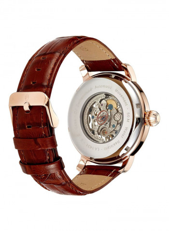 Men's Leather Analog Watch LA1431ROO
