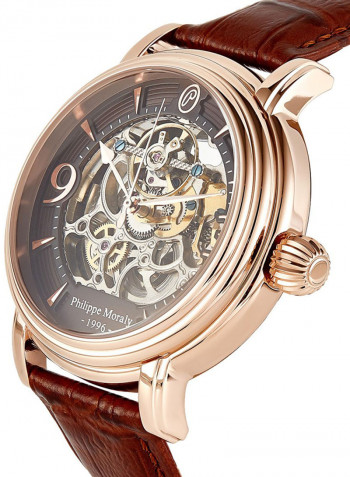 Men's Leather Analog Watch LA1431ROO