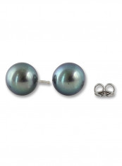 18 Karat White Gold Freshwater Pearl Stud Earrings