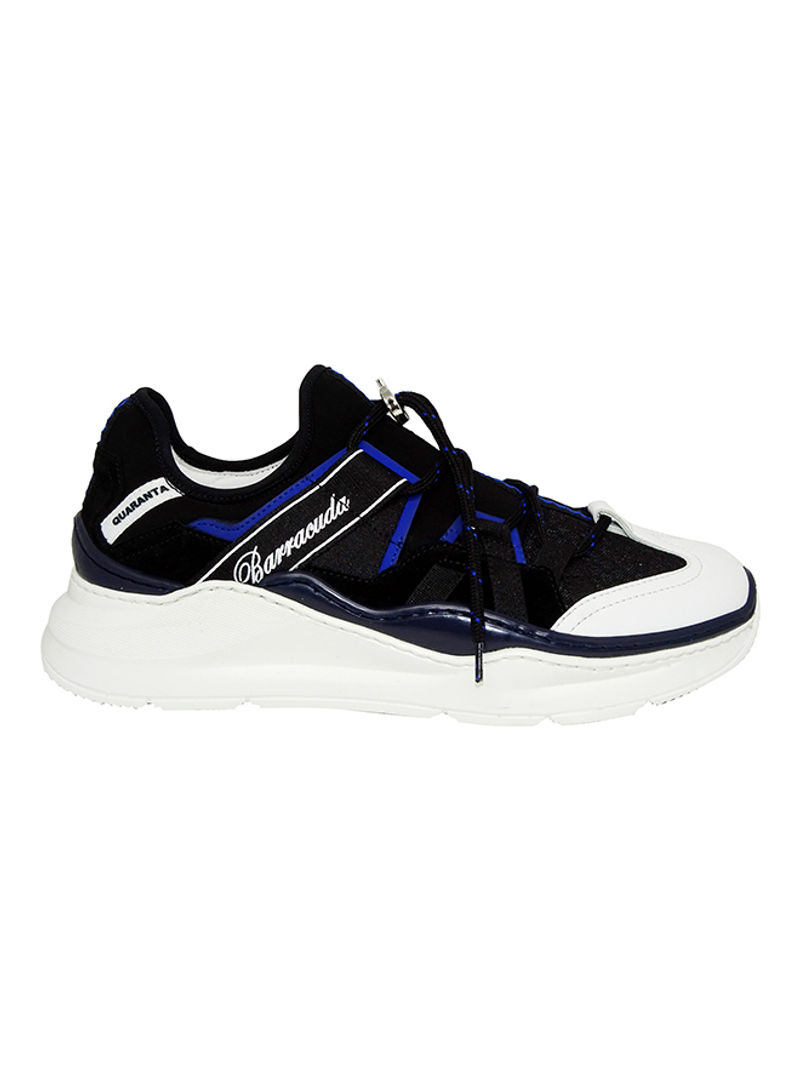 Men's Contrast Sneakers Black/White/Blue