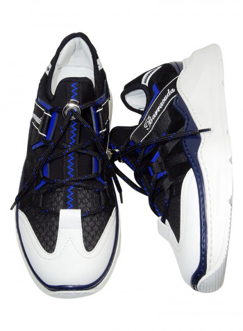 Men's Contrast Sneakers Black/White/Blue