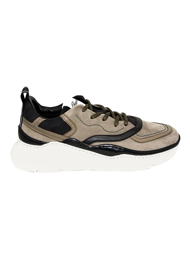 Men's Stitch Detail Sneakers Taupe