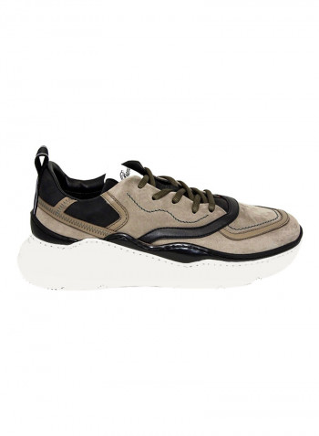 Men's Stitch Detail Sneakers Taupe