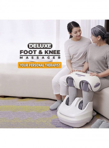 Deluxe Foot and Knee Massager Shiatsu Therapy Machine with Heat, Deep Kneading, Compression, Relieve Pain, Improve Circulation