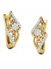 18K Gold Exquisite Design Diamond Stud Earring