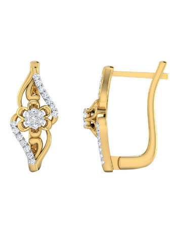 18K Gold Exquisite Design Diamond Stud Earring