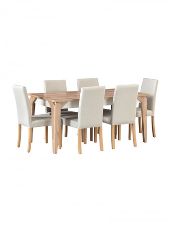 Moonlight 7-Piece Dining Table Set Multicolour