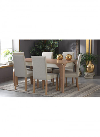 Moonlight 7-Piece Dining Table Set Multicolour