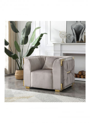 Annalisa 1-Seater Sofa with Cushion Grey 77 x 88 x 114cm