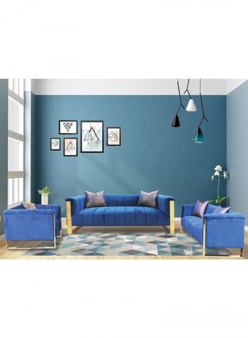 Rosanna 1 Seater Fabric Sofa Navy Blue L 94 X W 90 X H 72.5cm