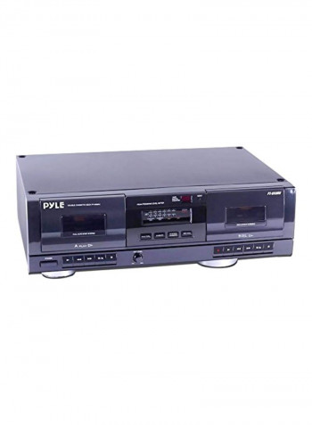 Dual Stereo Cassette Tape Deck PT659DU Black
