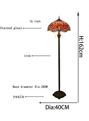 Retro Stained Glass Creative Floor Lamp Multicolour 49 x 49 x 43centimeter