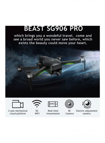 SG906 PRO GPS RC Drone with Camera 4K 5G Wifi 2-axis Gimbal 25mins Flight Time Brushless Quadcopter Follow Me MV Gesture Photo With Portable Case 3 Battery 36.5*11*28cm