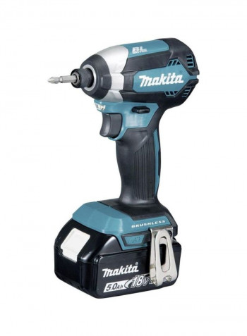PT Cordless Impact Driver 18V 5.0Ah With 2Battery + 1Charger DTD153RTJ Green 10.2X15.1X6.1inch