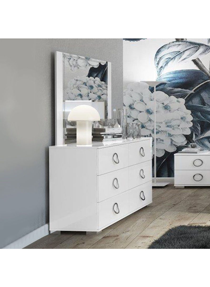 Elite Dresser With Mirror White 274.2x57.8x225cm