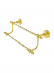 Retro Dot Collection Double Towel Bar Gold 30inch