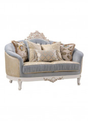 2-Seater Fabric Classic Sofa Beige/Grey