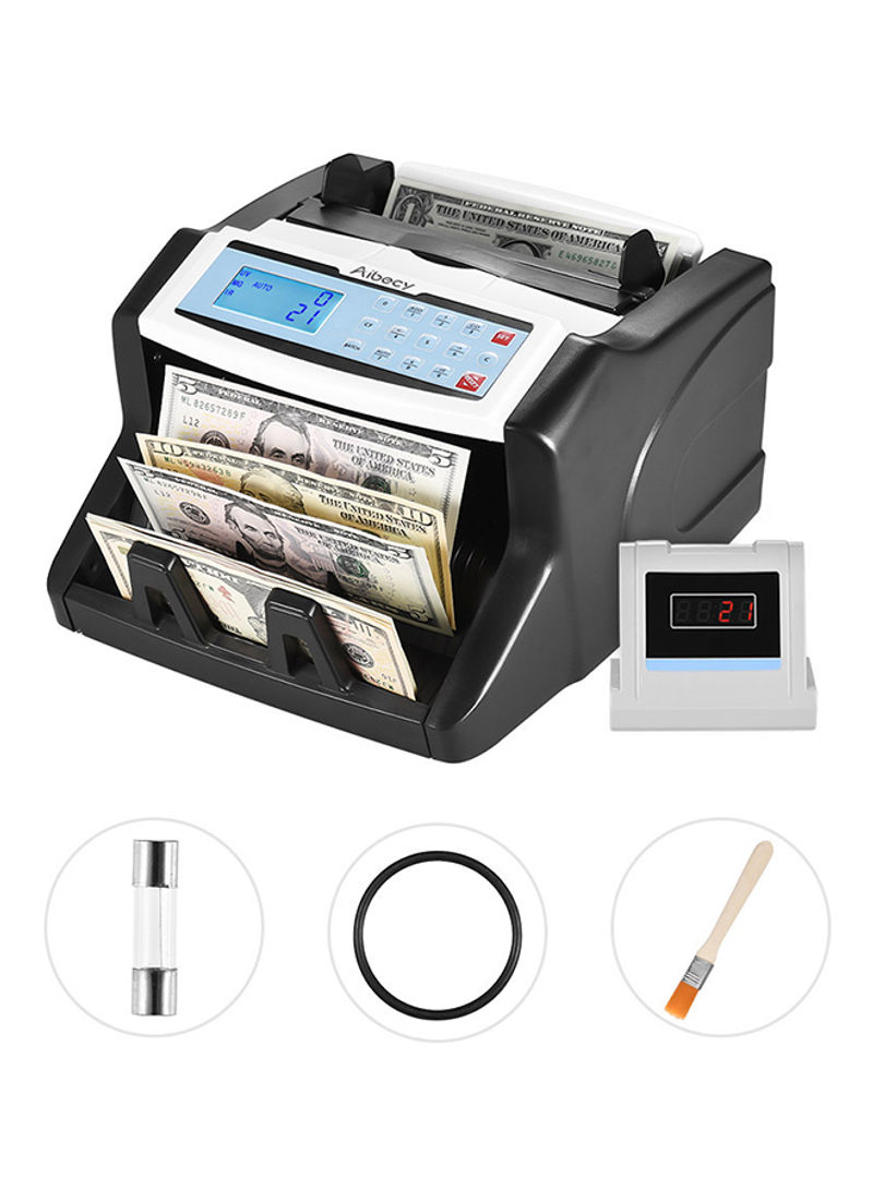 Automatic Multi Currency Cash Counting Machine Black