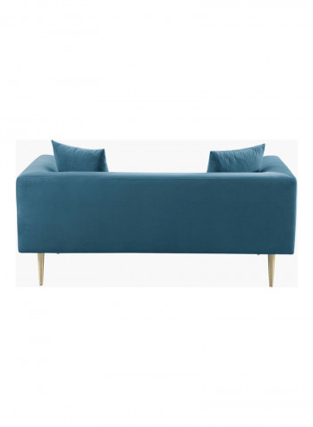2-Seater Sofa With Two Cushion Blue 160 x 86cm