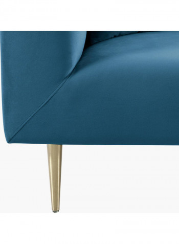 2-Seater Sofa With Two Cushion Blue 160 x 86cm