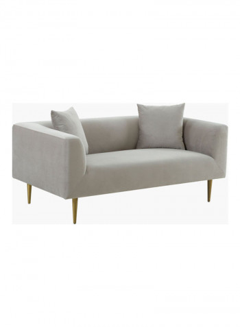 2-Seater Sofa With Two Cushions Grey 160 x 86cm