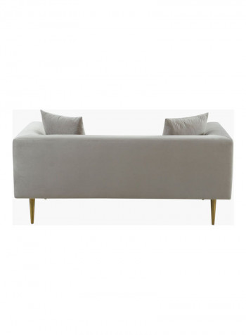 2-Seater Sofa With Two Cushions Grey 160 x 86cm