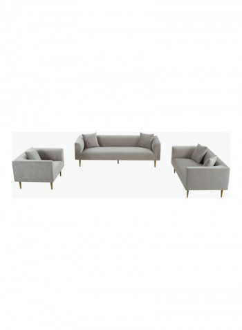 2-Seater Sofa With Two Cushions Grey 160 x 86cm