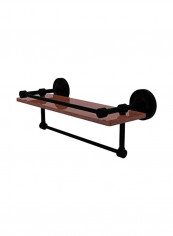 Prestige Regal Collection Integrated Towel Bar Shelf Brown/Black 8inch