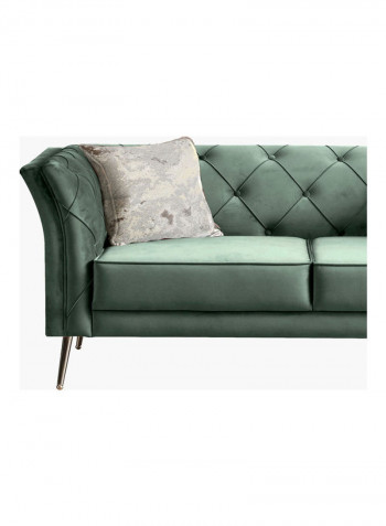 Rochelle 2-Seater Sofa With 2 Cushions Green 77x178x83cm