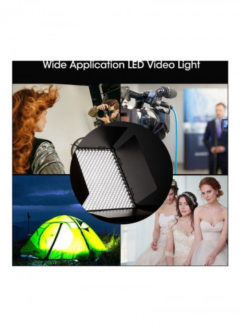 LED Video Light with Remote Control Black/White