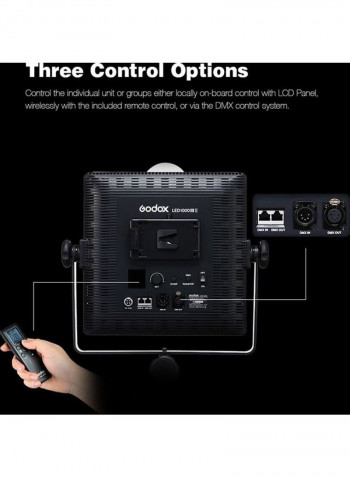 LED Video Light with Remote Control Black/White