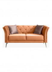 Rochelle 2-Seater Sofa With 2 Cushions Orange 77x178x83cm