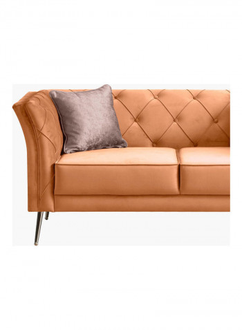 Rochelle 2-Seater Sofa With 2 Cushions Orange 77x178x83cm