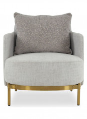 Aria Armchair with Cushion Light Grey/Gold
